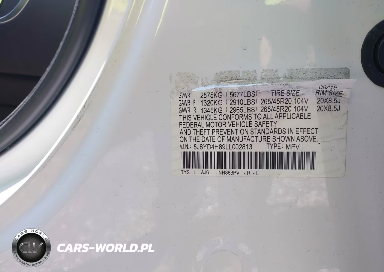 2020 Acura Mdx Advance Package VIN:5J8YD4H89LL002813 - 9