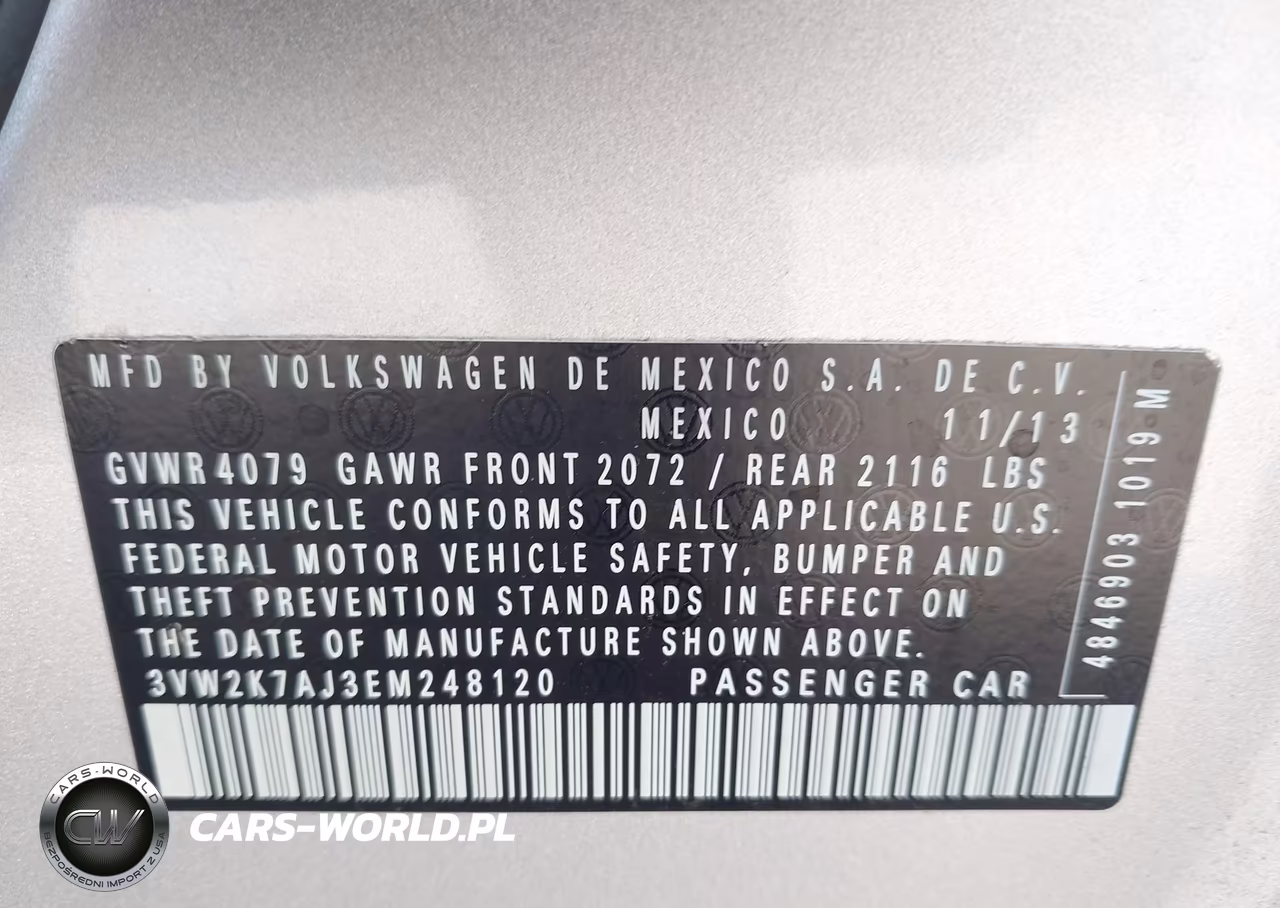 2014 Volkswagen Jetta 2.0L S VIN:3VW2K7AJ3EM248120 - 9