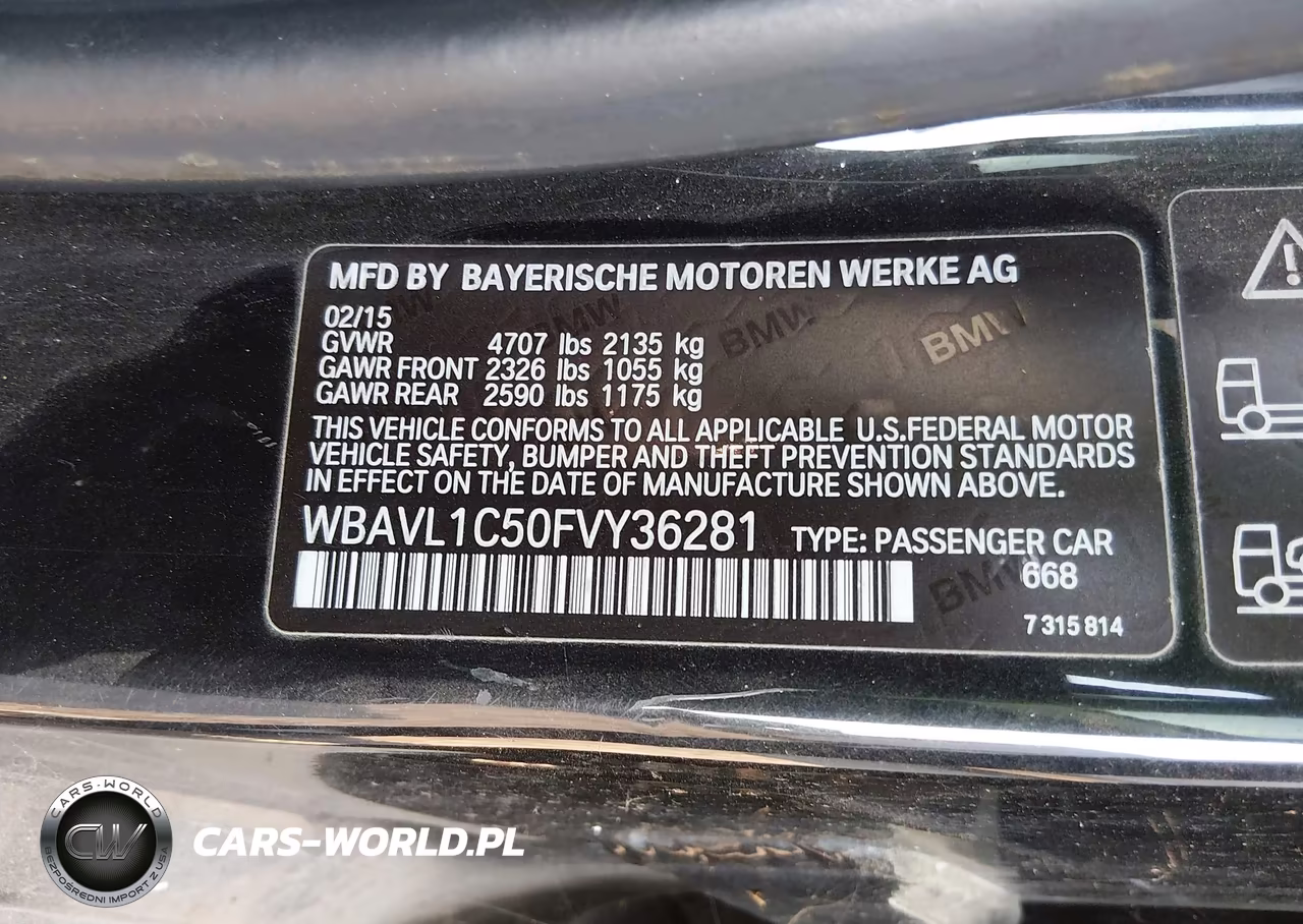 2015 BMW X1 xDrive28I VIN:WBAVL1C50FVY36281 - 9