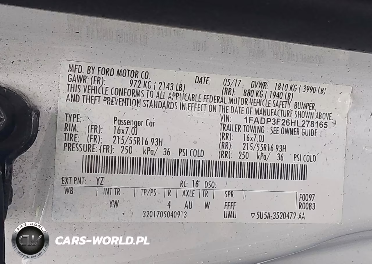 2017 Ford Focus Se VIN:1FADP3F26HL278165 - 9