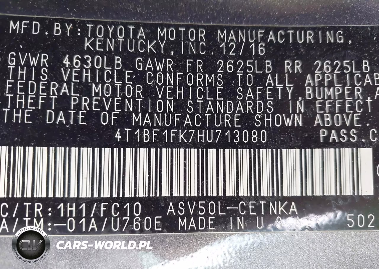 2017 Toyota Camry Le VIN:4T1BF1FK7HU713080 - 9