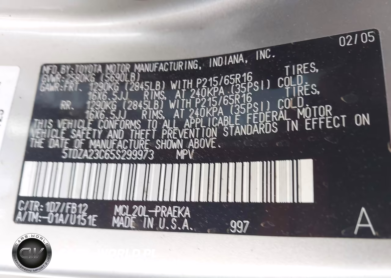 2005 Toyota Sienna Le VIN:5TDZA23C65S299973 - 9