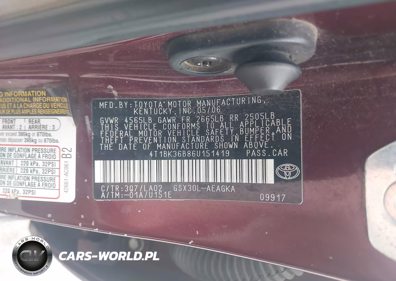 2006 Toyota Avalon Xls VIN:4T1BK36B86U151419 - 9
