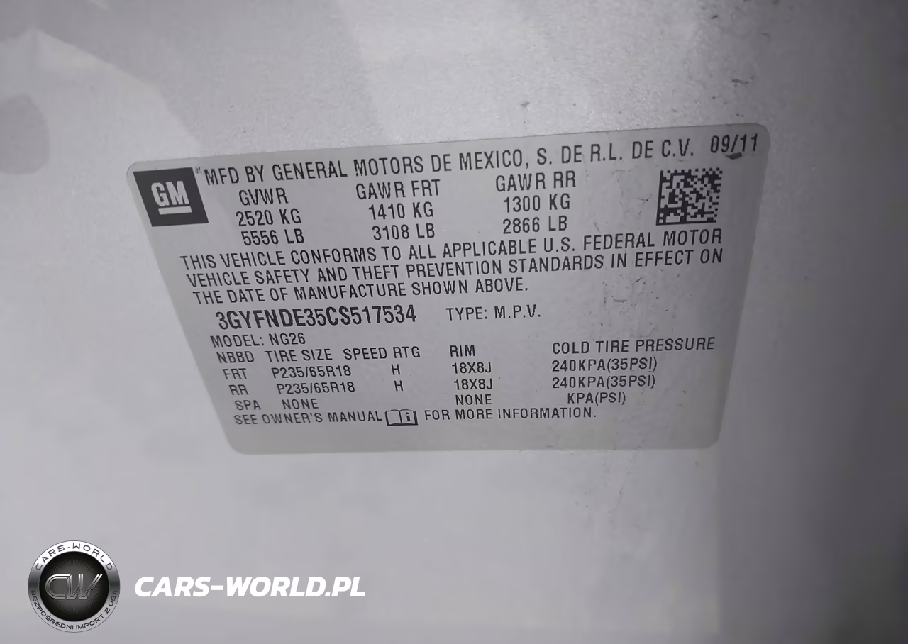 2012 Cadillac Srx Luxury Collection VIN:3GYFNDE35CS517534 - 9