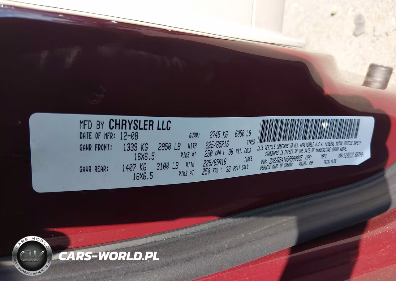 2009 Chrysler Town & Country VIN:2A8HR54109R590995 - 9