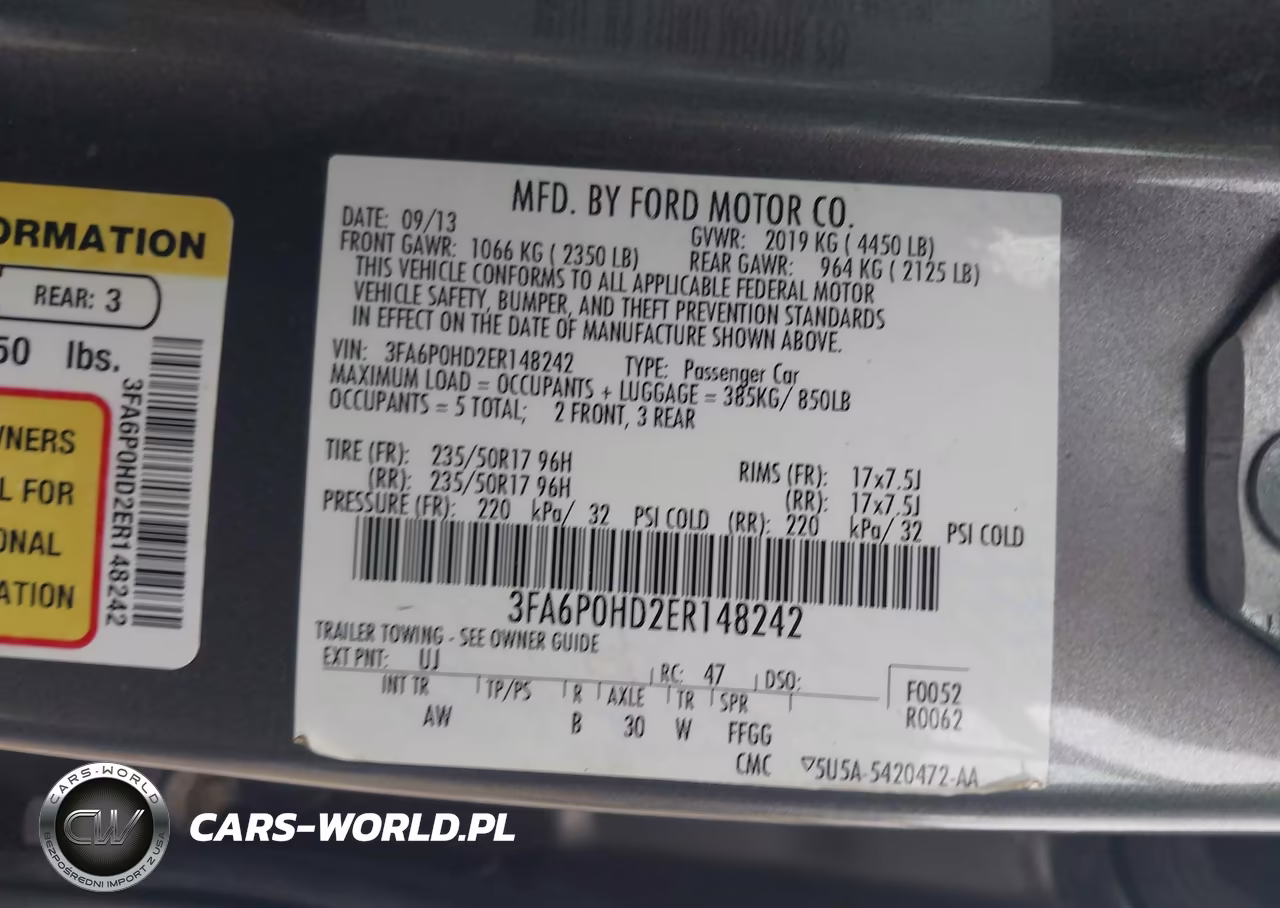 2014 Ford Fusion Se VIN:3FA6P0HD2ER148242 - 9
