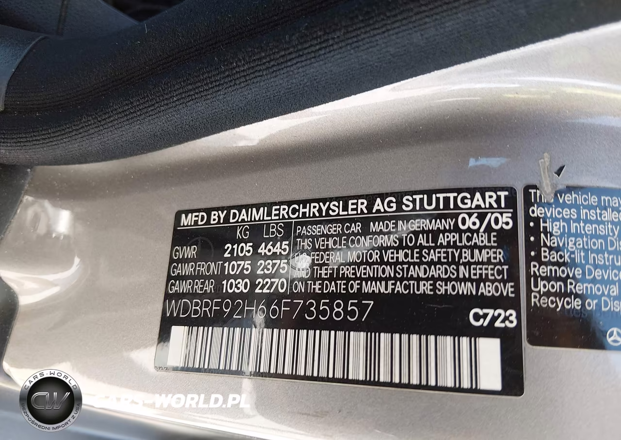 2006 Mercedes-Benz C 280 Luxury 4Matic VIN:WDBRF92H66F735857 - 9