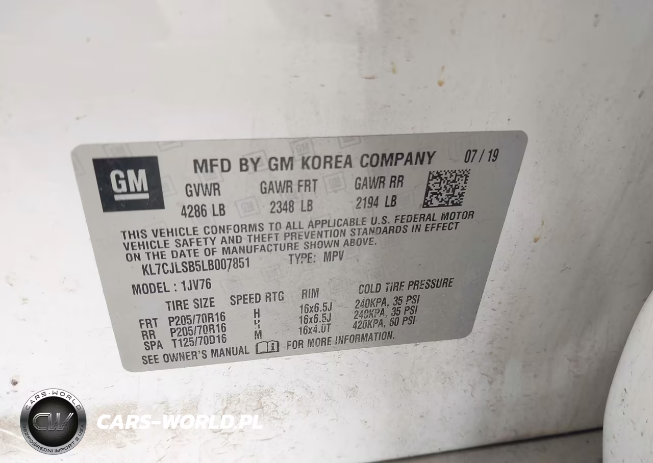 2020 Chevrolet Trax Fwd Lt VIN:KL7CJLSB5LB007851 - 9
