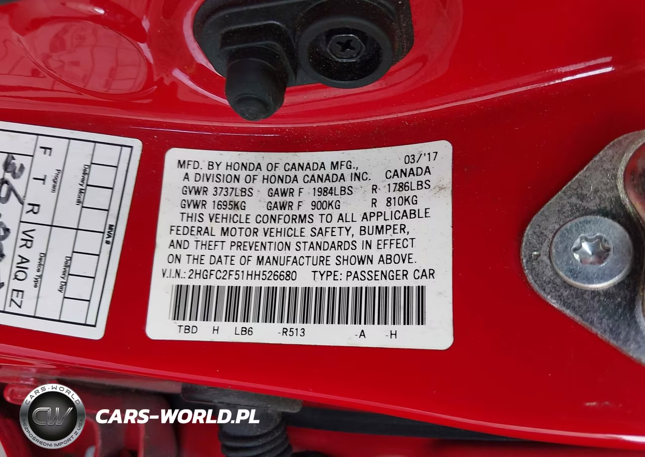 2017 Honda Civic Lx VIN:2HGFC2F51HH526680 - 9