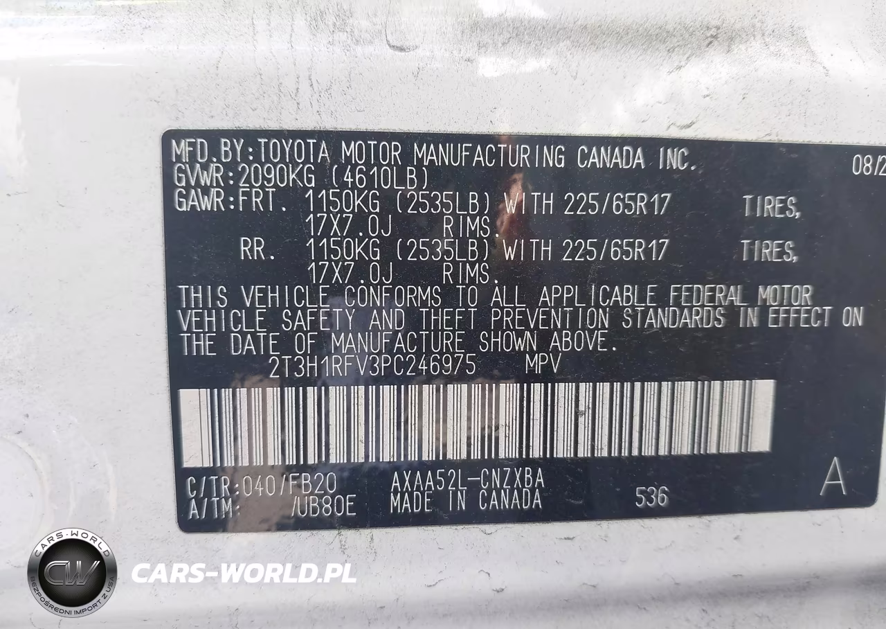 2023 Toyota Rav4 Le VIN:2T3H1RFV3PC246975 - 9