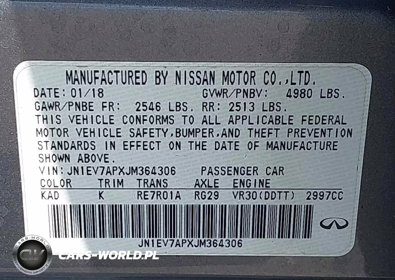 2018 Infiniti Q50 3.0T Luxe VIN:JN1EV7APXJM364306 - 9