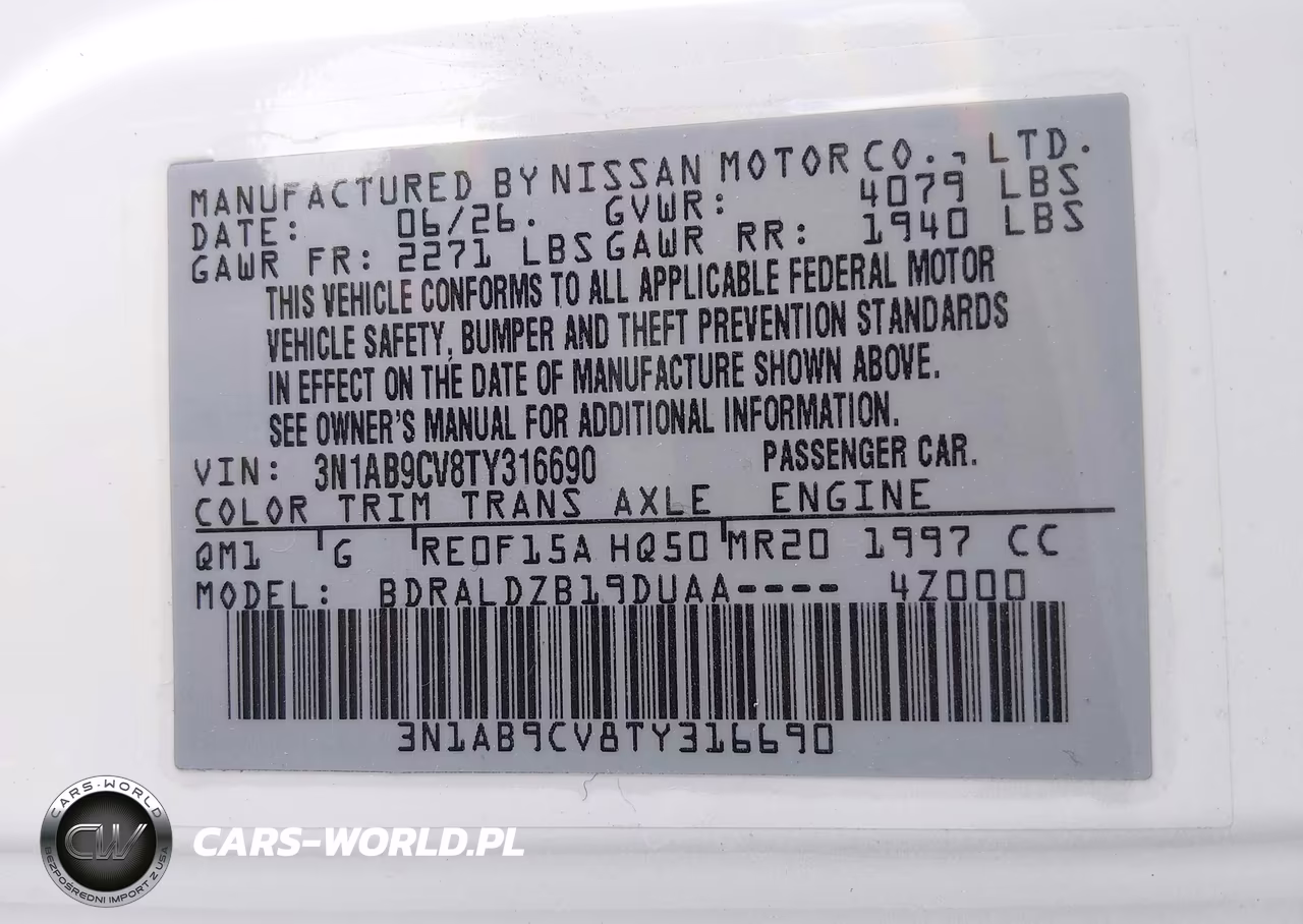 2026 Nissan Sentra Sv VIN:3N1AB9CV8TY316690 - 9