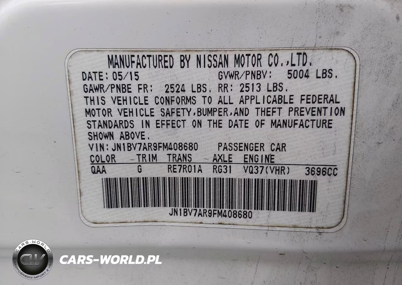 2015 Infiniti Q50 VIN:JN1BV7AR9FM408680 - 9