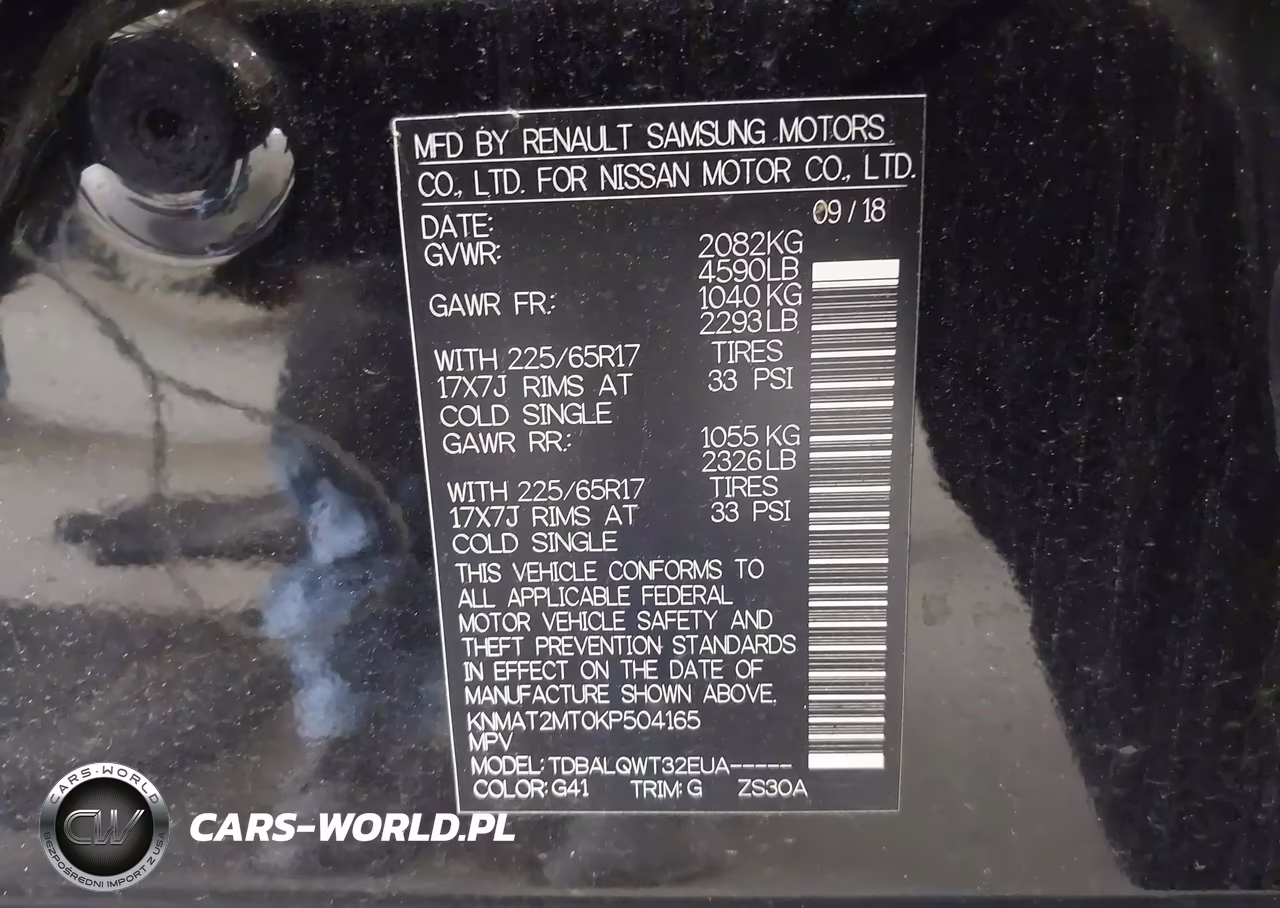 2019 Nissan Rogue Sv VIN:KNMAT2MT0KP504165 - 9