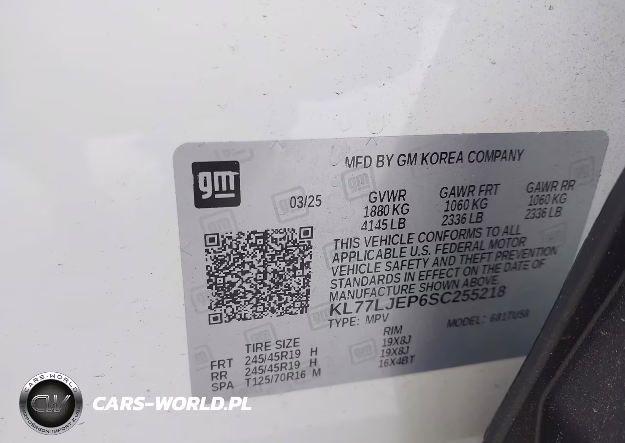 2025 Chevrolet Trax Fwd 2Rs VIN:KL77LJEP6SC255218 - 9