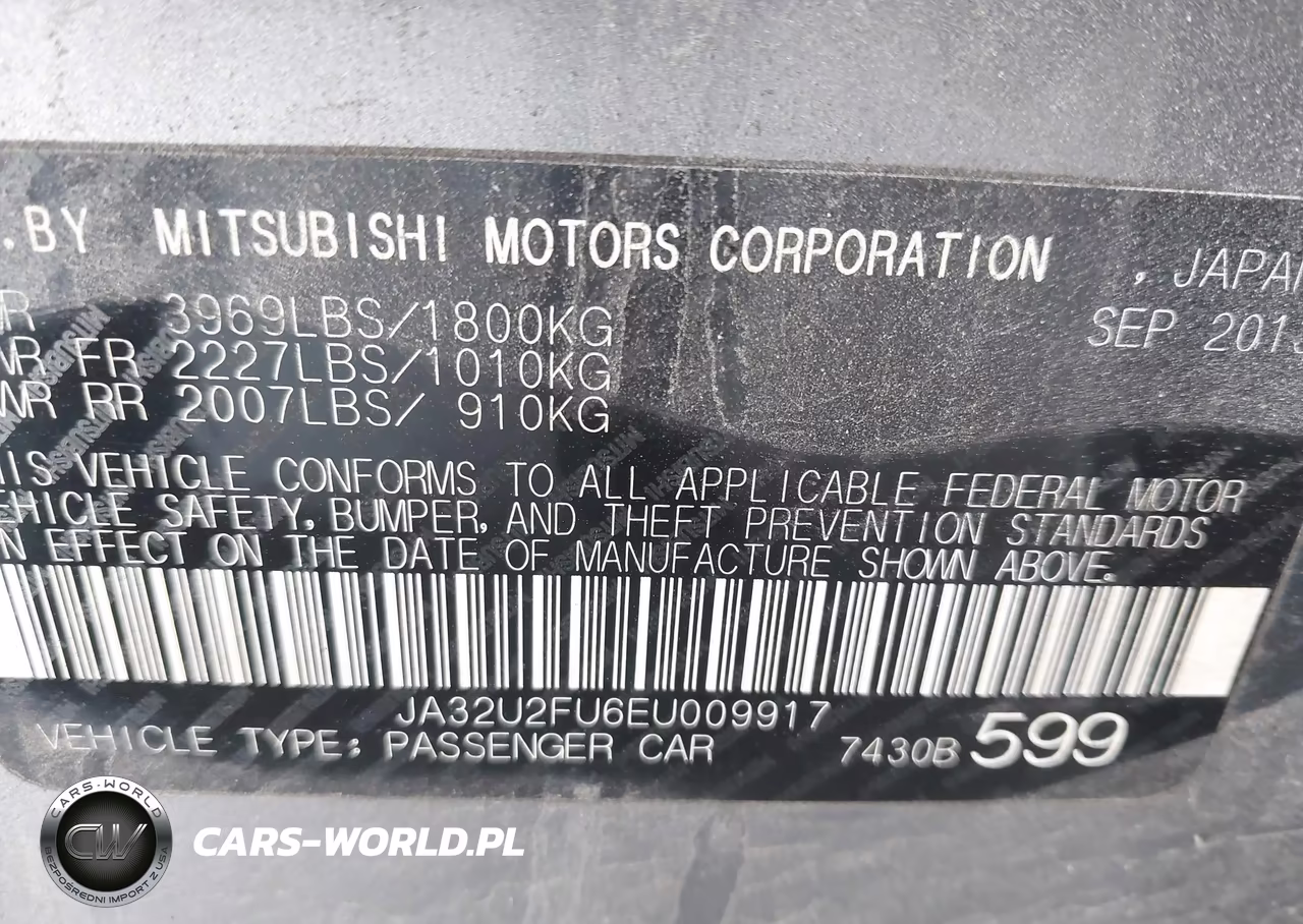 2014 Mitsubishi Lancer Es VIN:JA32U2FU6EU009917 - 9