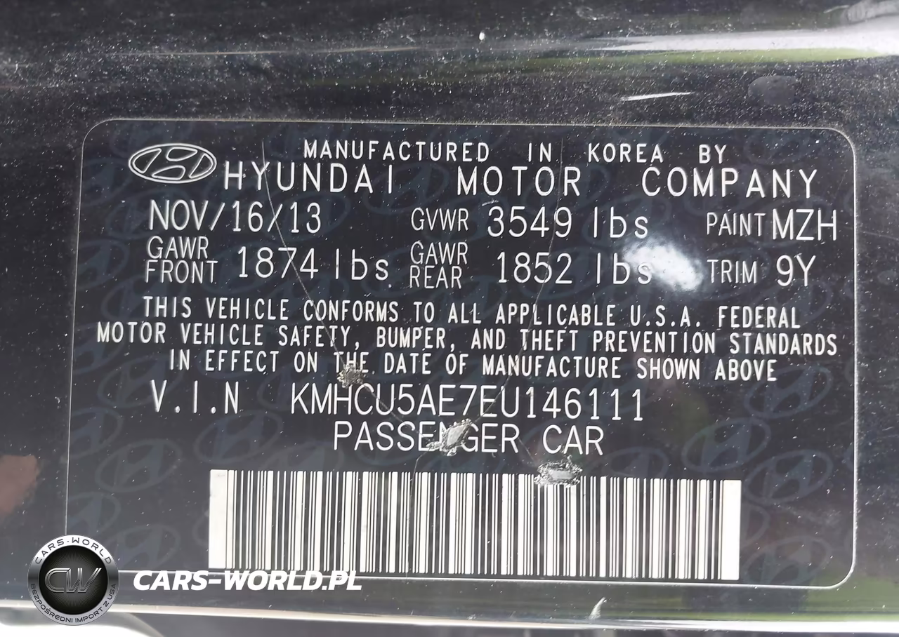 2014 Hyundai Accent Se VIN:KMHCU5AE7EU146111 - 9