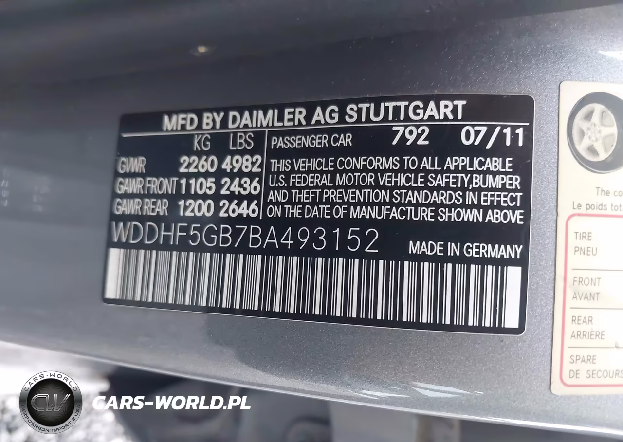 2011 Mercedes-Benz E 350 VIN:WDDHF5GB7BA493152 - 9