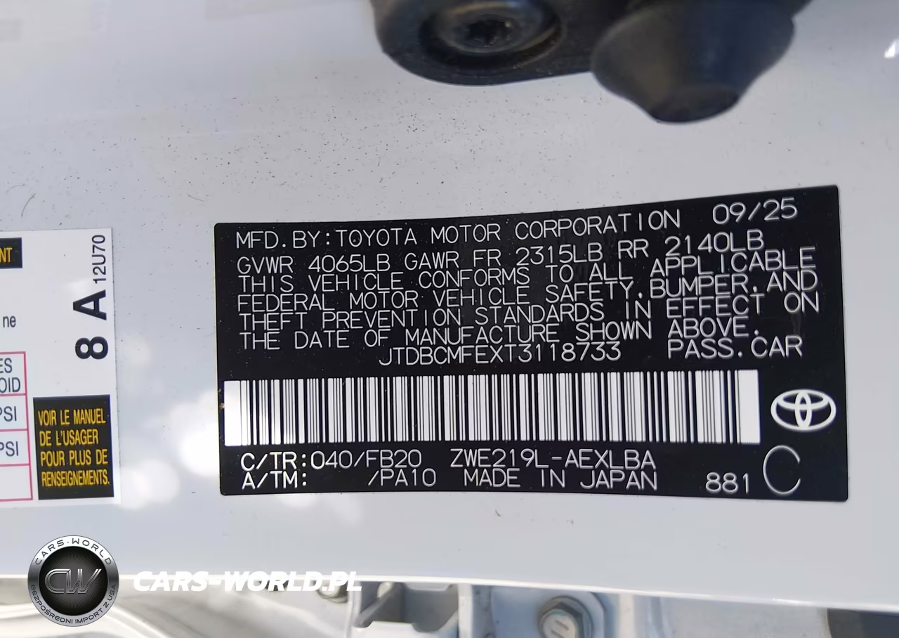 2026 Toyota Corolla Hybrid Hybrid Le VIN:JTDBCMFEXT3118733 - 9