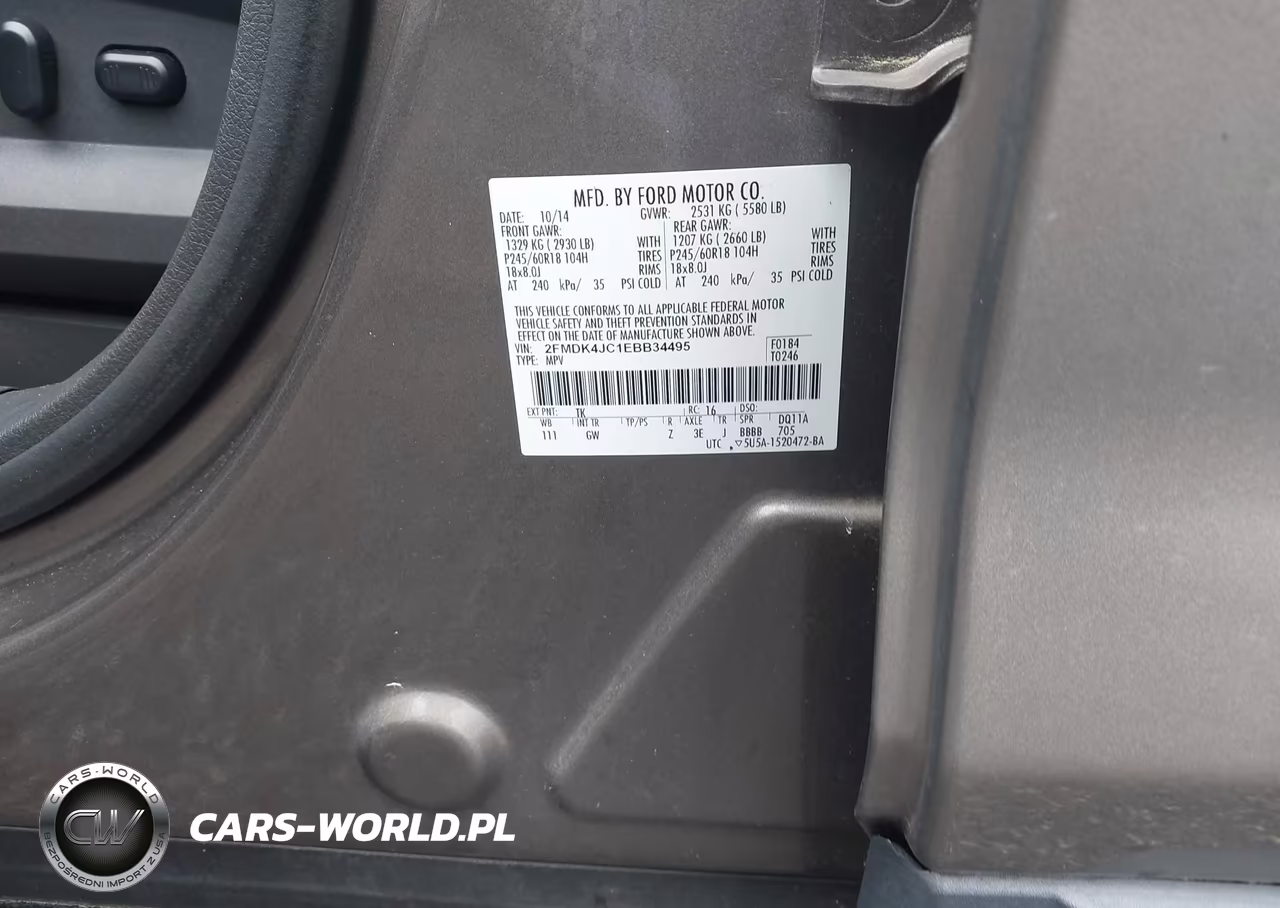 2014 Ford Edge Sel VIN:2FMDK4JC1EBB34495 - 9