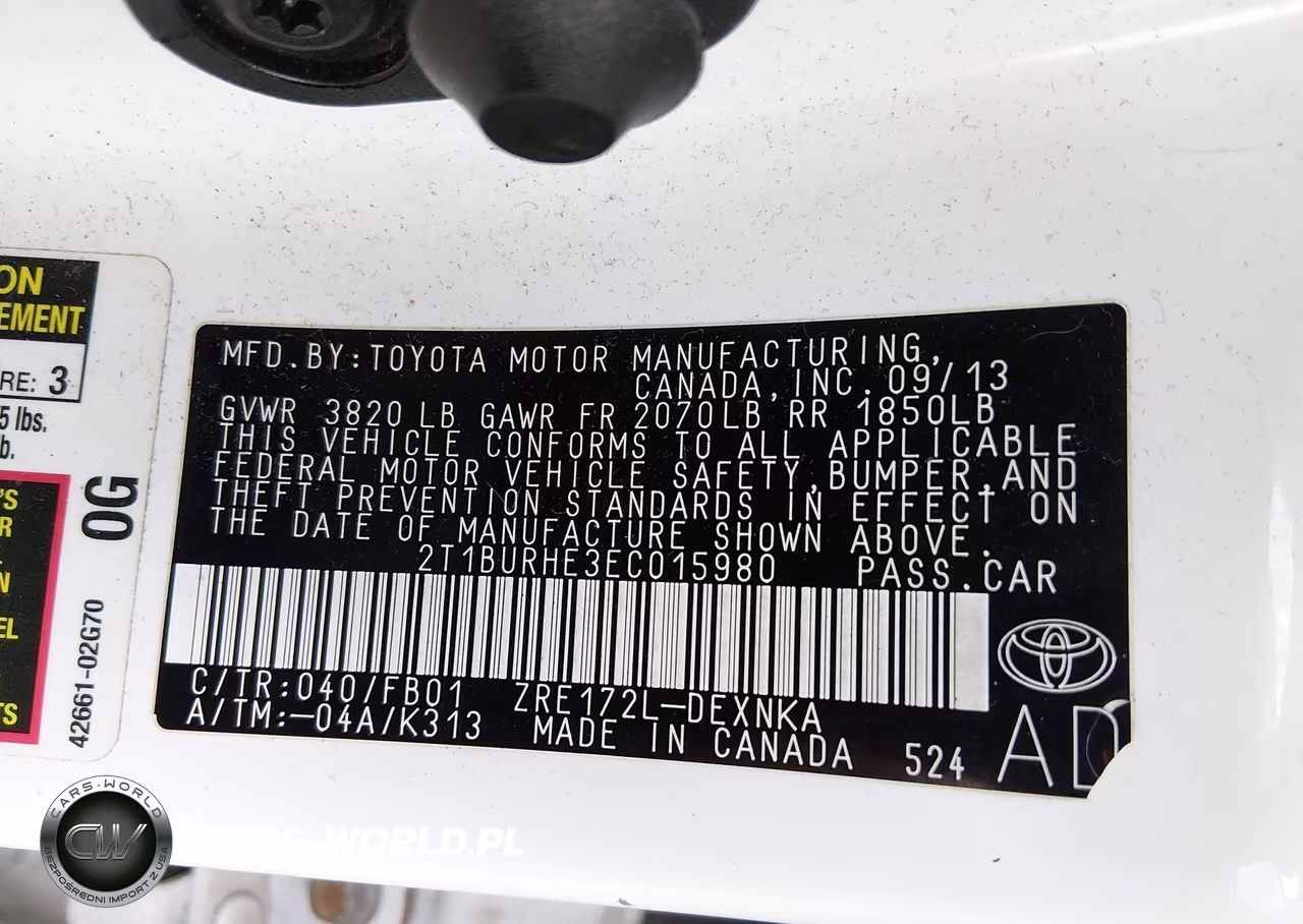 2014 Toyota Corolla Le Plus VIN:2T1BURHE3EC015980 - 9