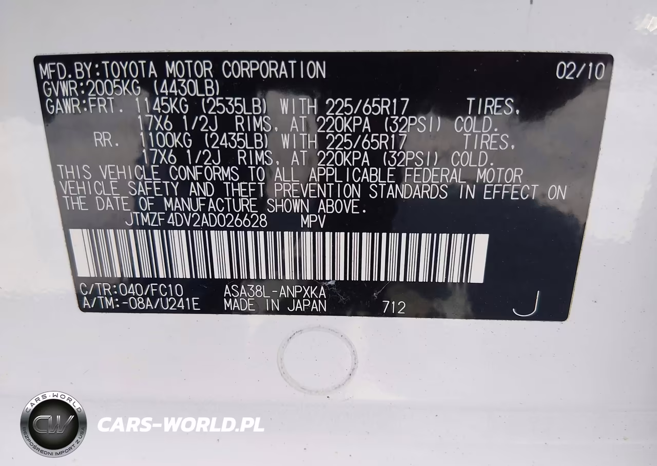 2010 Toyota Rav4 VIN:JTMZF4DV2AD026628 - 9