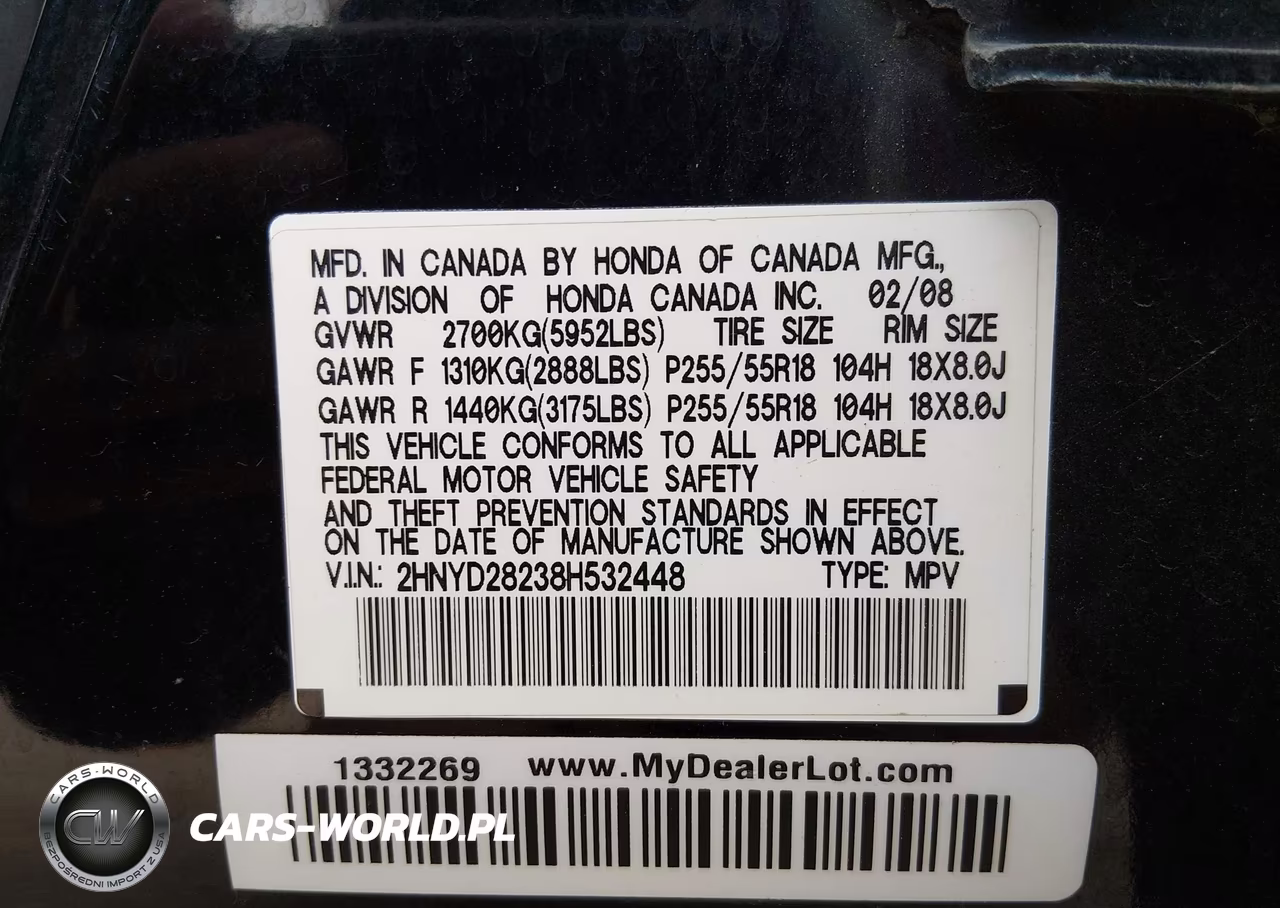 2008 Acura Mdx VIN:2HNYD28238H532448 - 9