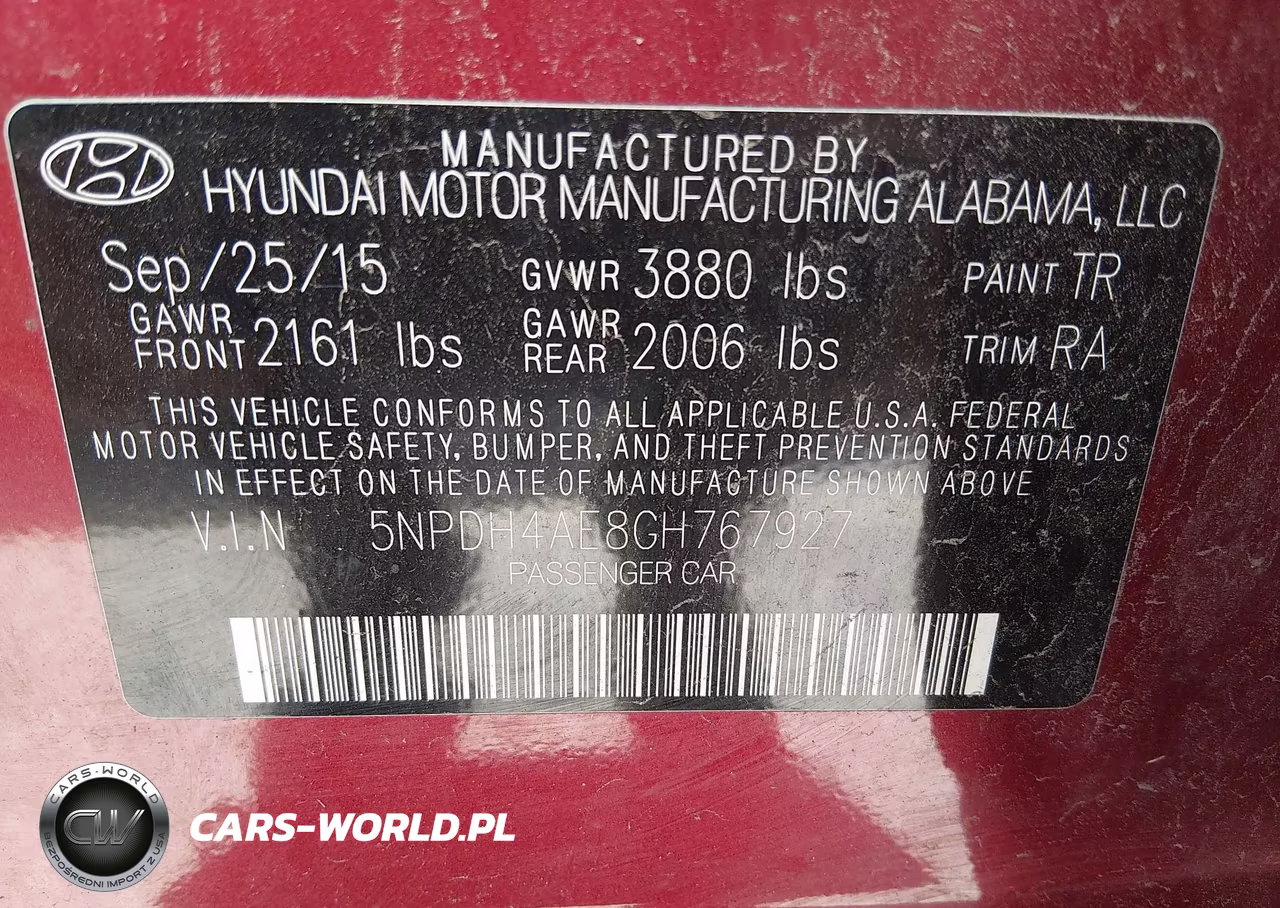 2016 Hyundai Elantra Se VIN:5NPDH4AE8GH767927 - 9