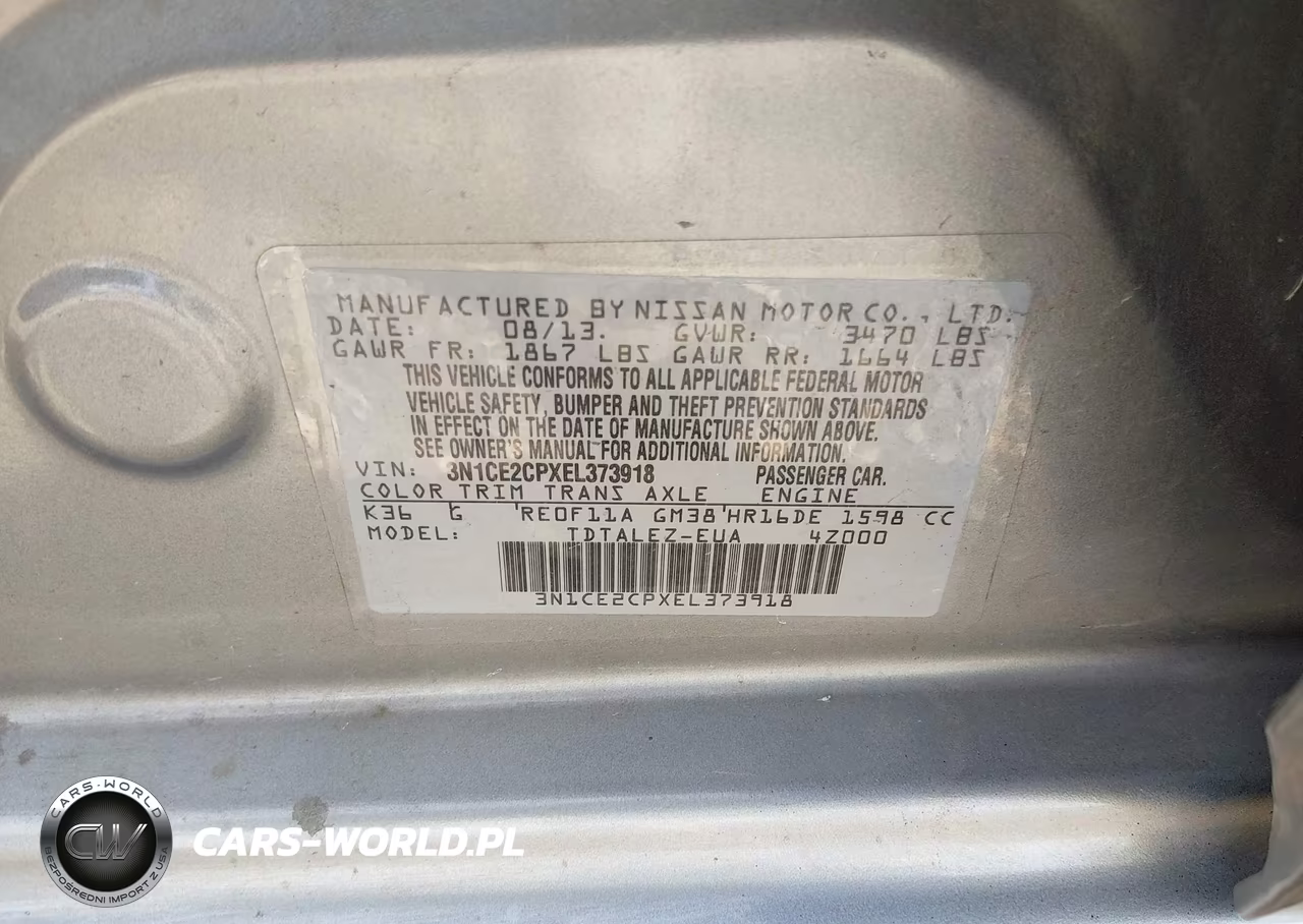 2014 Nissan Versa Note Sv VIN:3N1CE2CPXEL373918 - 9