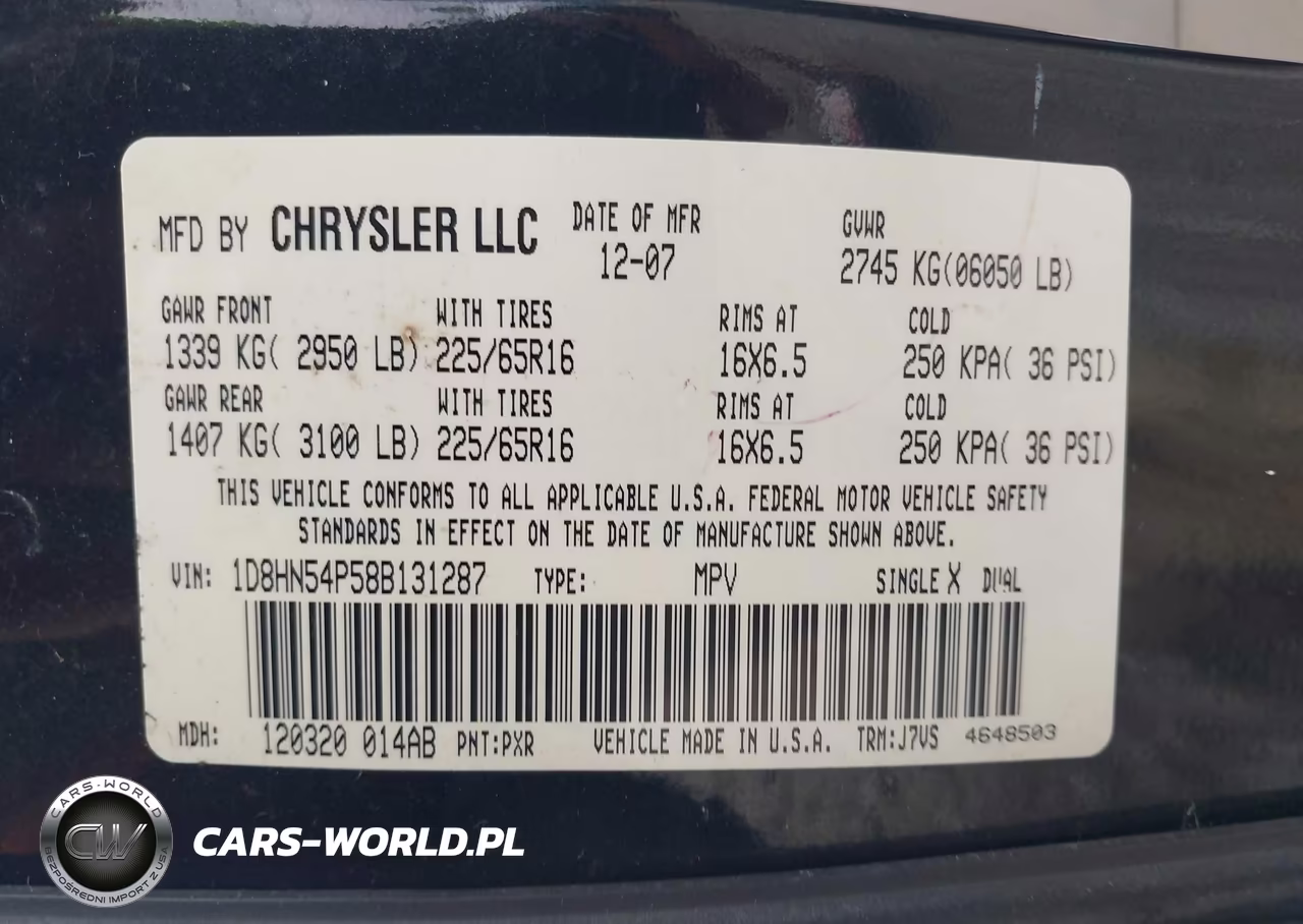 2008 Dodge Grand Caravan Sxt VIN:1D8HN54P58B131287 - 9
