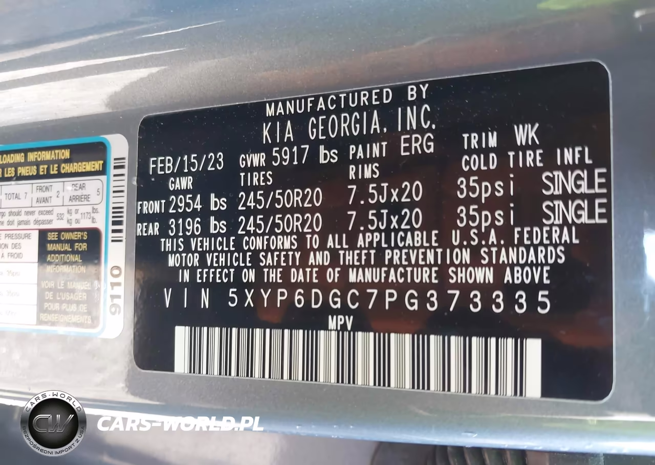 2023 Kia Telluride S VIN:5XYP6DGC7PG373335 - 9