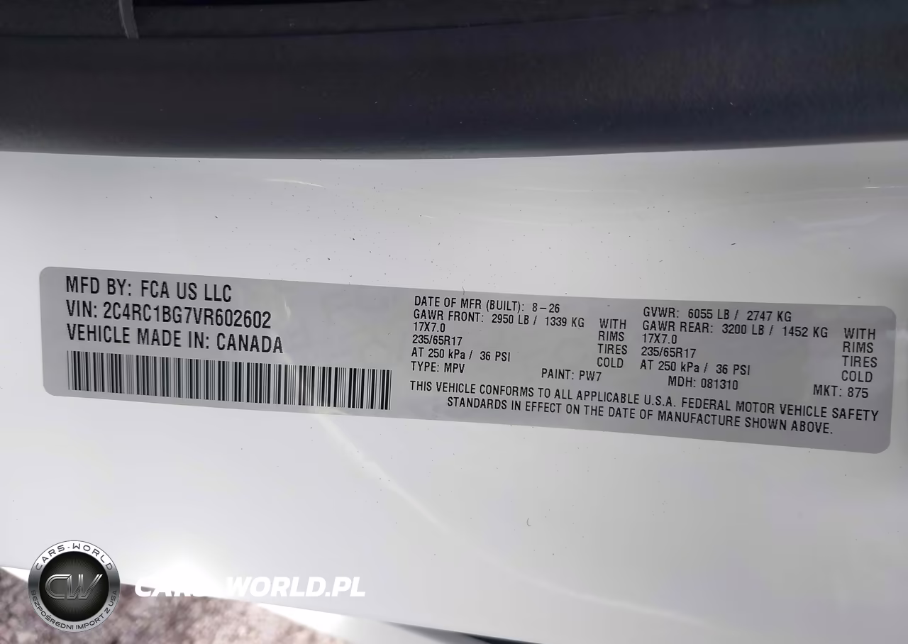 2027 Chrysler Pacifica VIN:2C4RC1BG7VR602602 - 9