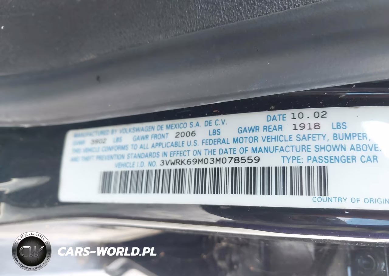 2003 Volkswagen Jetta Gl VIN:3VWRK69M03M078559 - 9