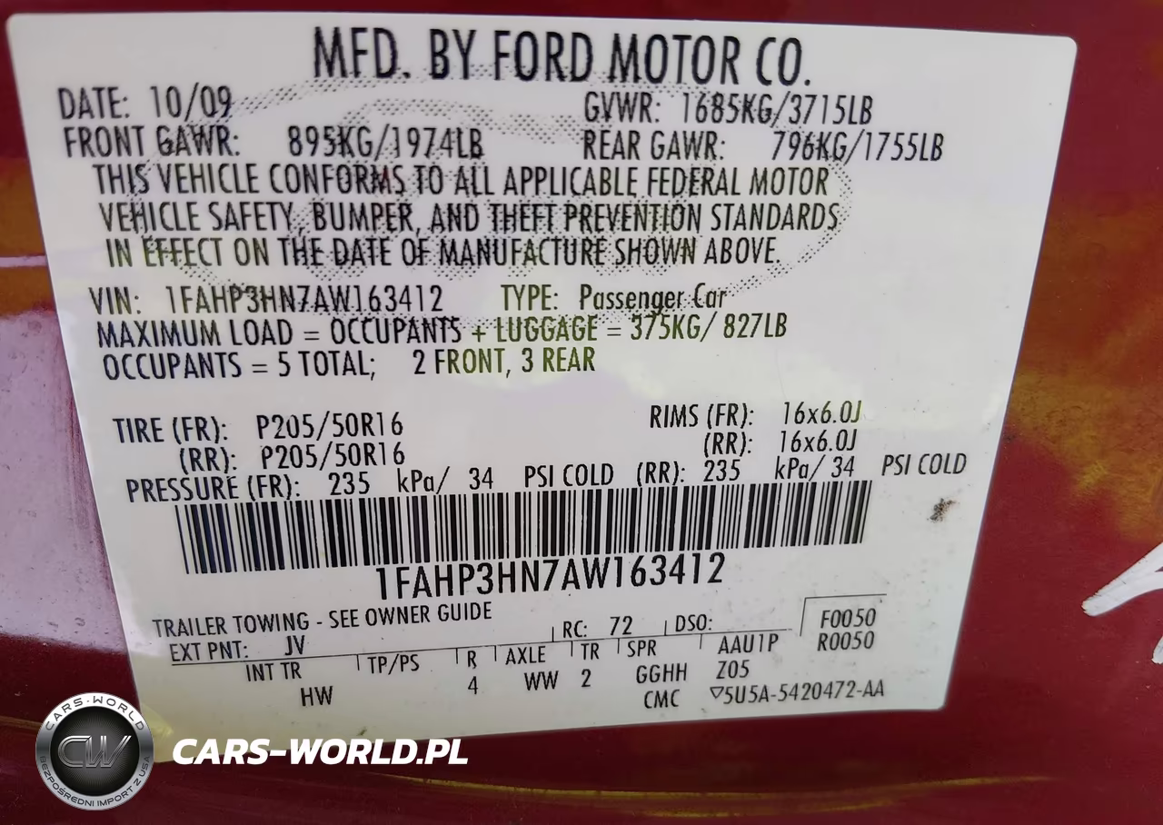 2010 Ford Focus Sel VIN:1FAHP3HN7AW163412 - 9