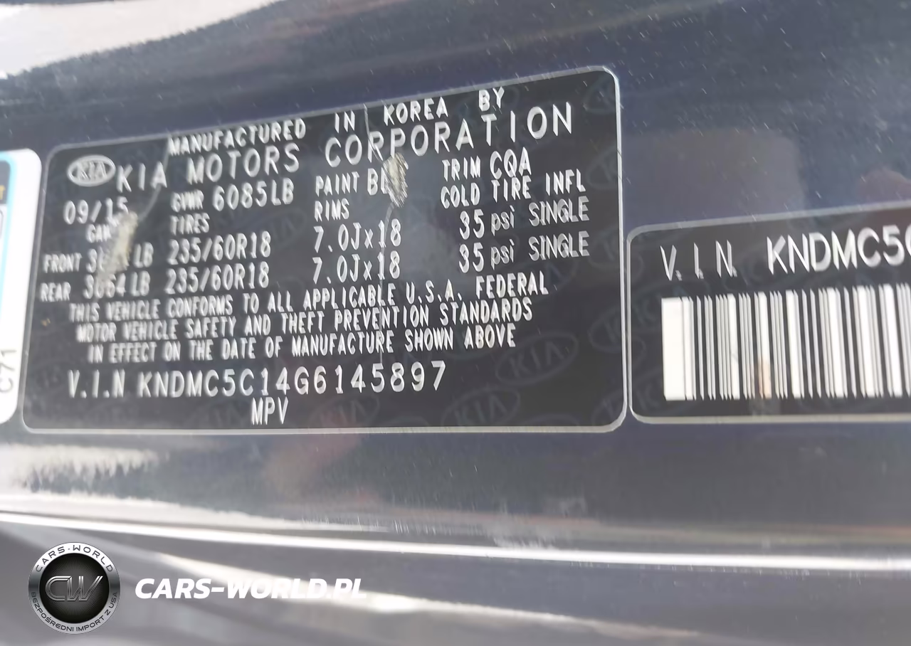 2016 Kia Sedona Ex VIN:KNDMC5C14G6145897 - 9