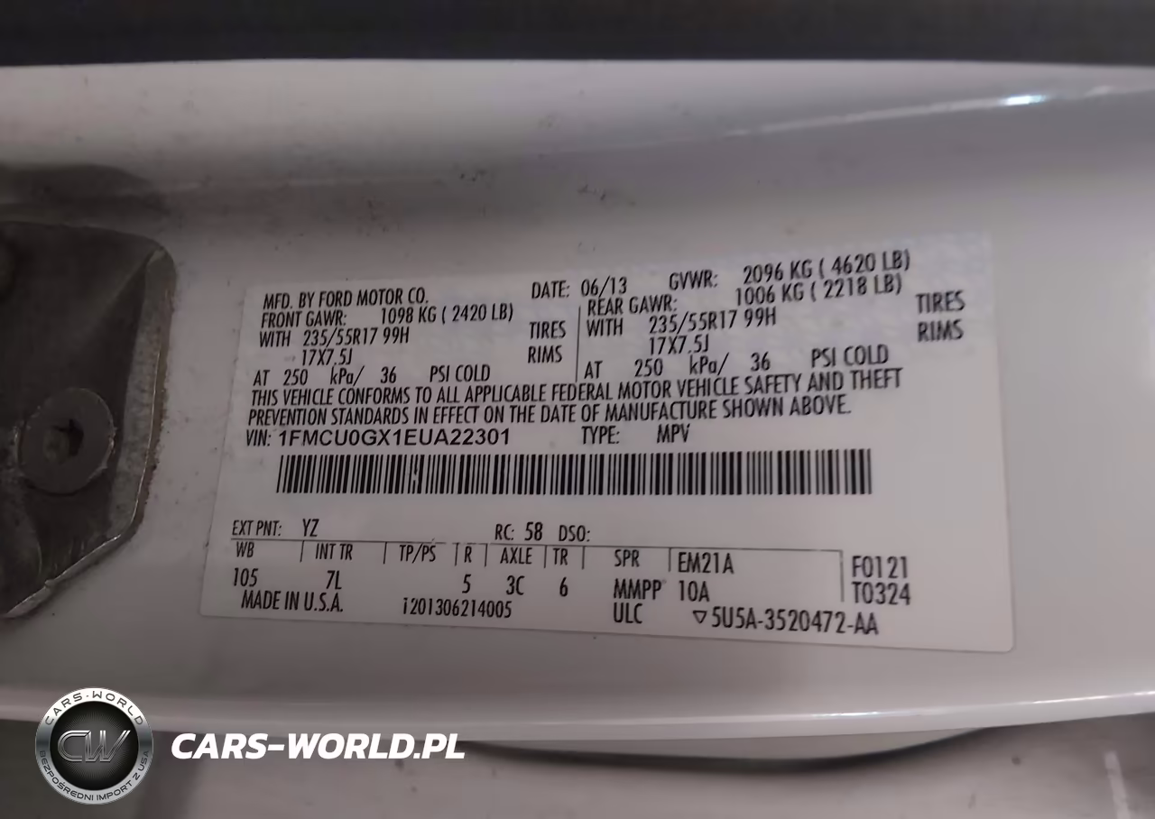 2014 Ford Escape Se VIN:1FMCU0GX1EUA22301 - 9
