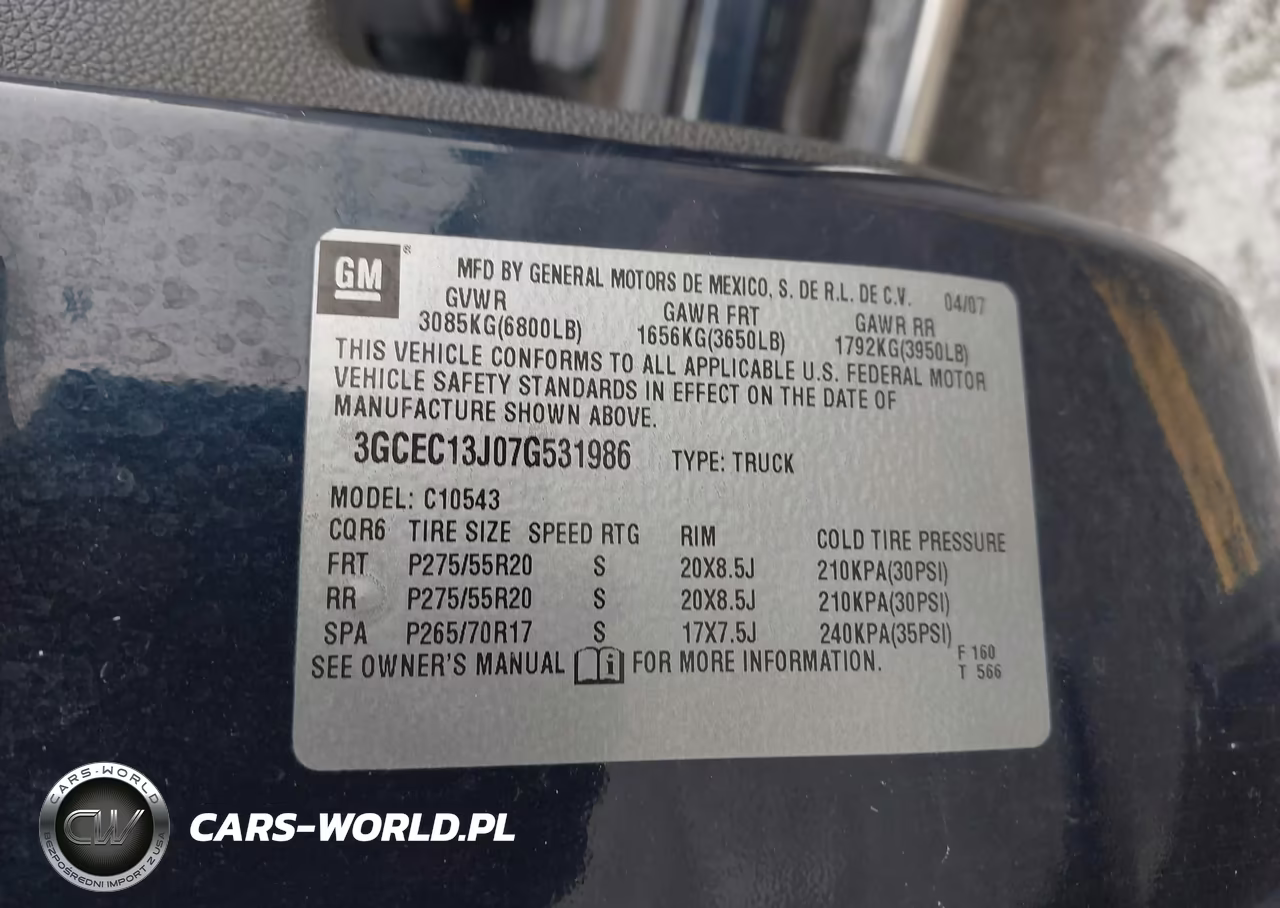 2007 Chevrolet Silverado 1500 Lt1 VIN:3GCEC13J07G531986 - 9