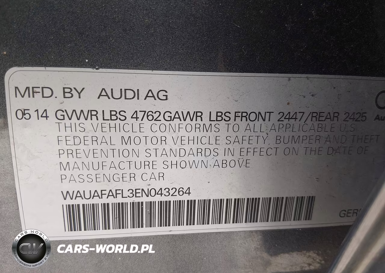 2014 Audi A4 2.0T Premium VIN:WAUAFAFL3EN043264 - 9
