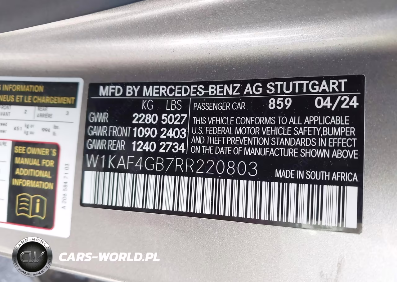 2024 Mercedes-Benz C 300 VIN:W1KAF4GB7RR220803 - 9