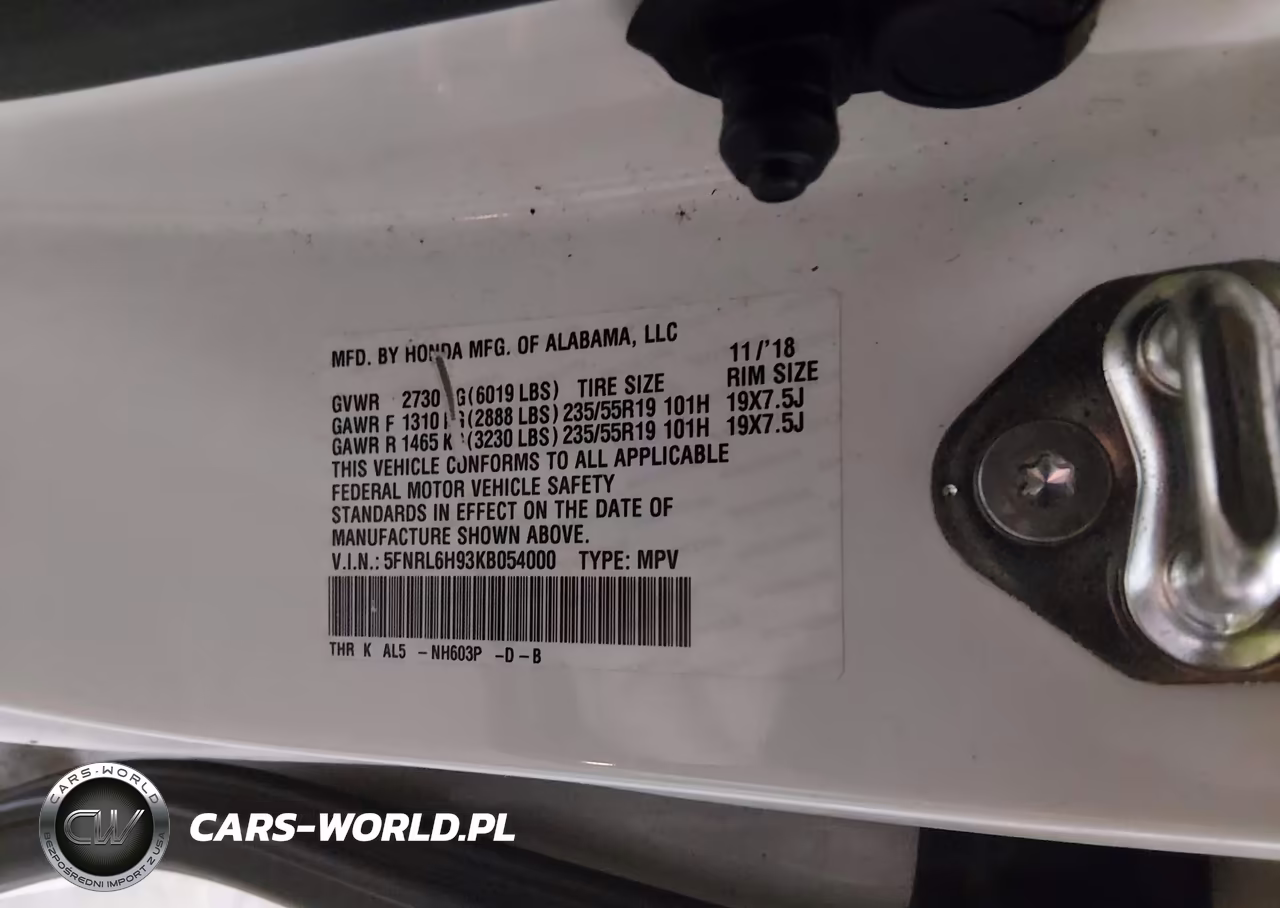 2019 Honda Odyssey Elite VIN:5FNRL6H93KB054000 - 9