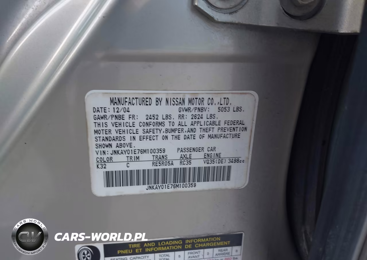 2006 Infiniti M35 VIN:JNKAY01E76M100359 - 9