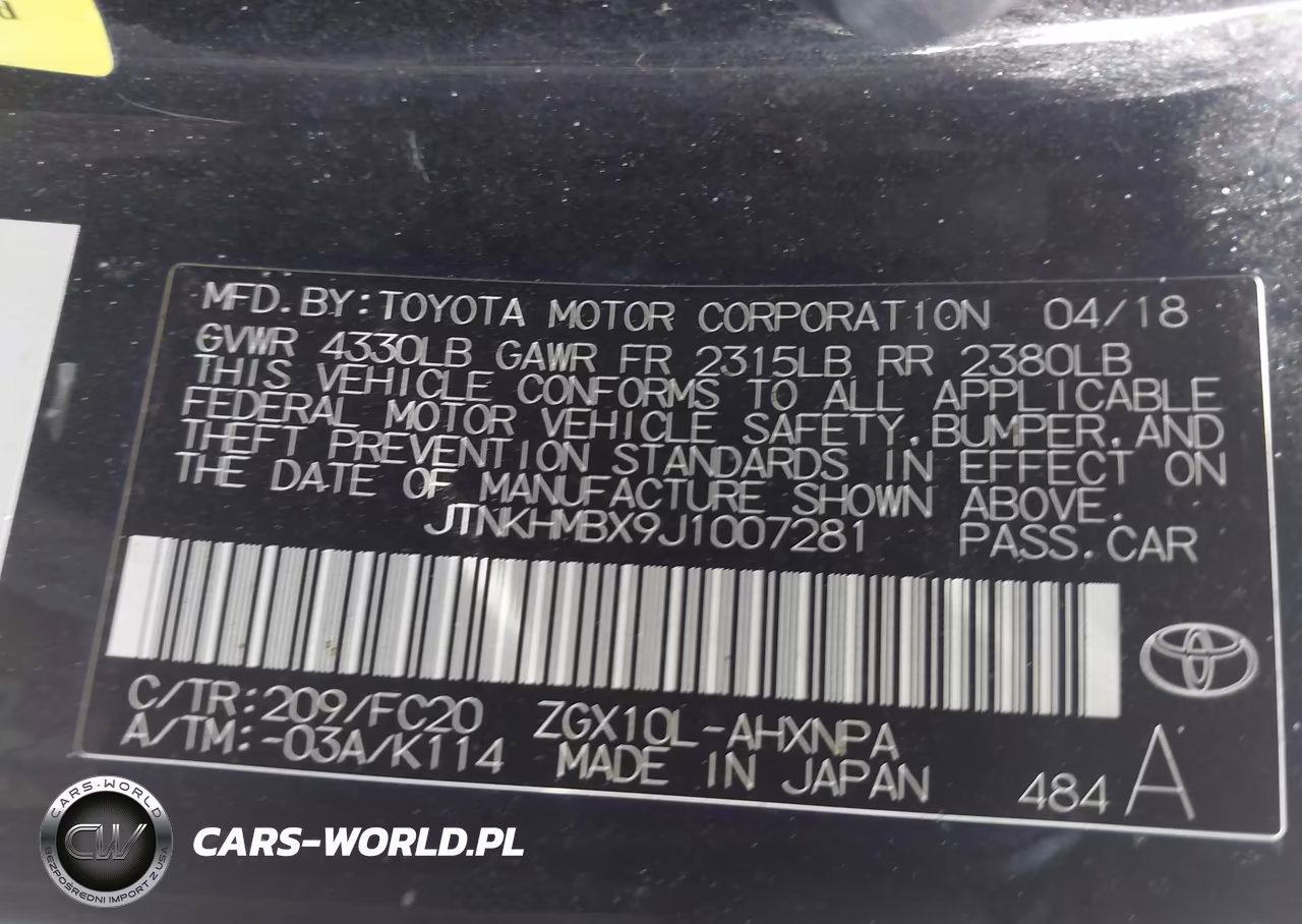 2018 Toyota C-Hr Xle VIN:JTNKHMBX9J1007281 - 9