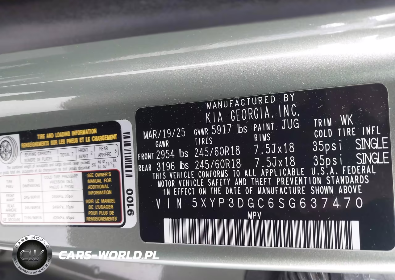 2025 Kia Telluride Ex X-Pro VIN:5XYP3DGC6SG637470 - 9