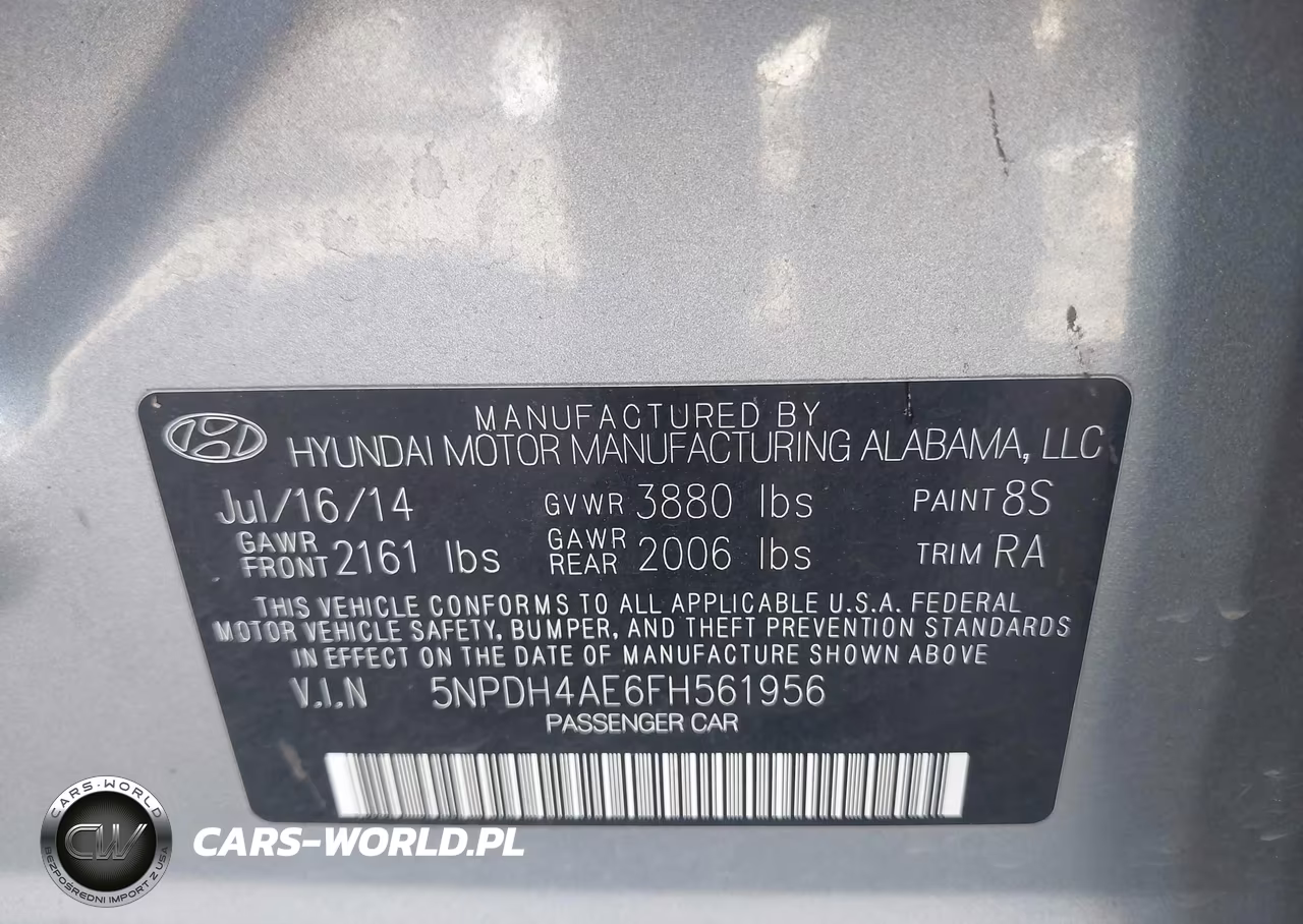 2015 Hyundai Elantra Se VIN:5NPDH4AE6FH561956 - 9