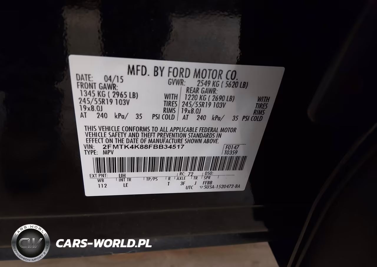 2015 Ford Edge Titanium VIN:2FMTK4K88FBB34517 - 9