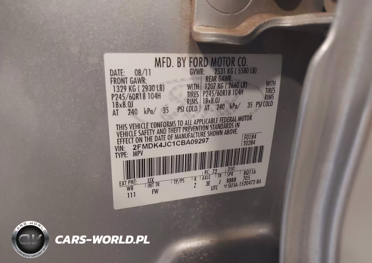 2012 Ford Edge Sel VIN:2FMDK4JC1CBA09297 - 9