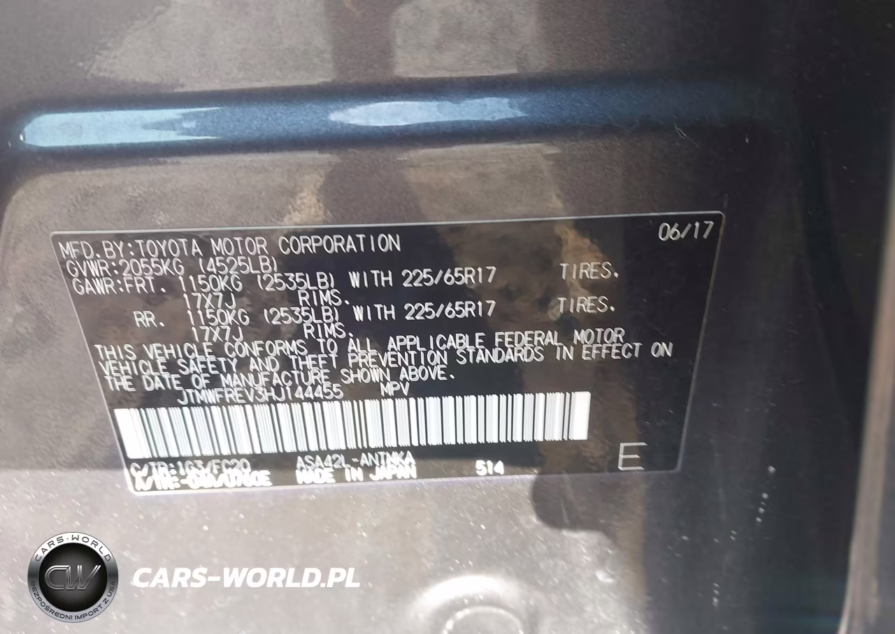2017 Toyota Rav4 Xle VIN:JTMWFREV3HJ144455 - 9