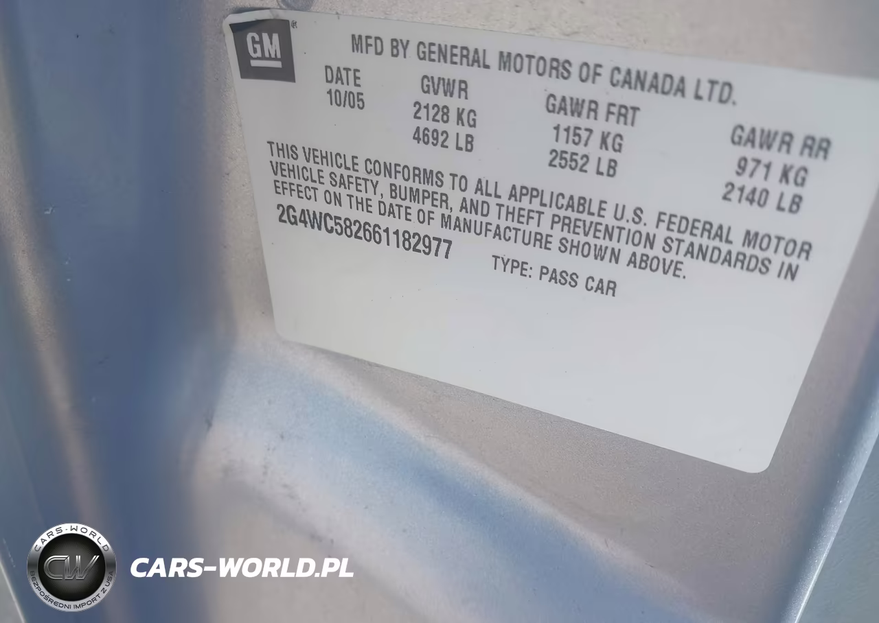 2006 Buick Lacrosse Cx VIN:2G4WC582661182977 - 9
