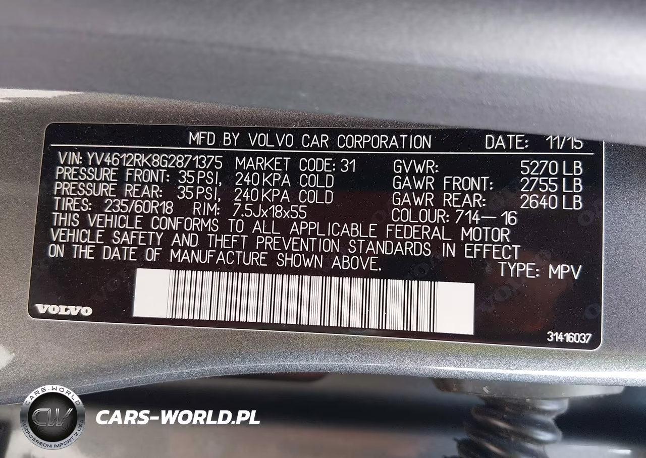 2016 Volvo Xc60 T5 Premier VIN:YV4612RK8G2871375 - 9