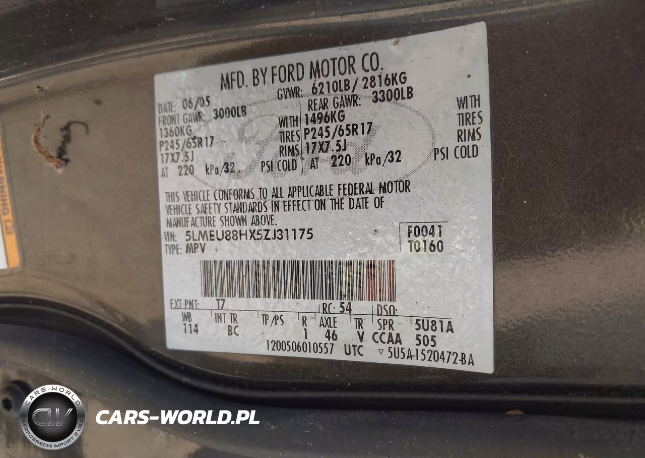 2005 Lincoln Aviator VIN:5LMEU88HX5ZJ31175 - 9